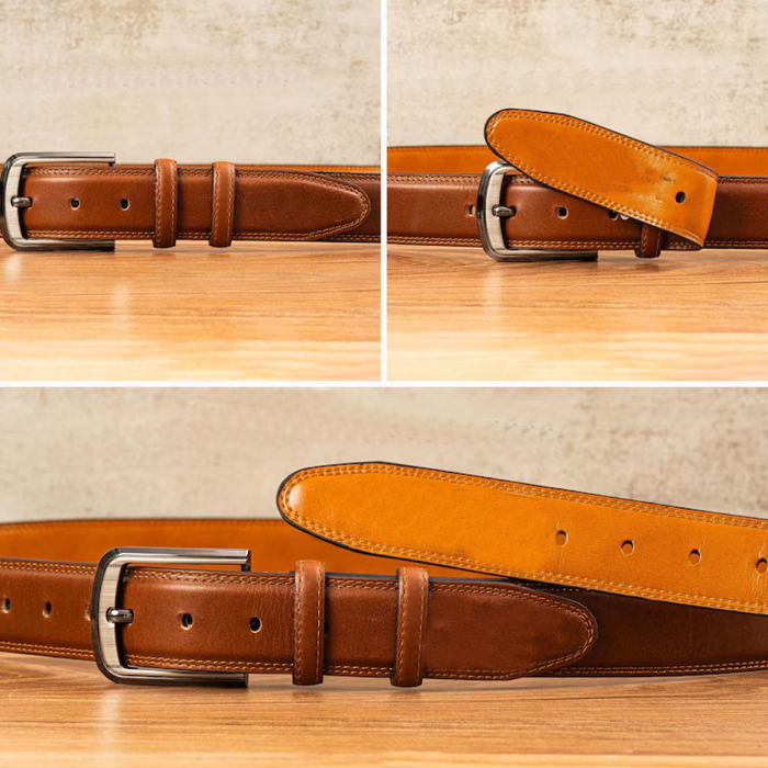 Handmade Brown Leather Belt