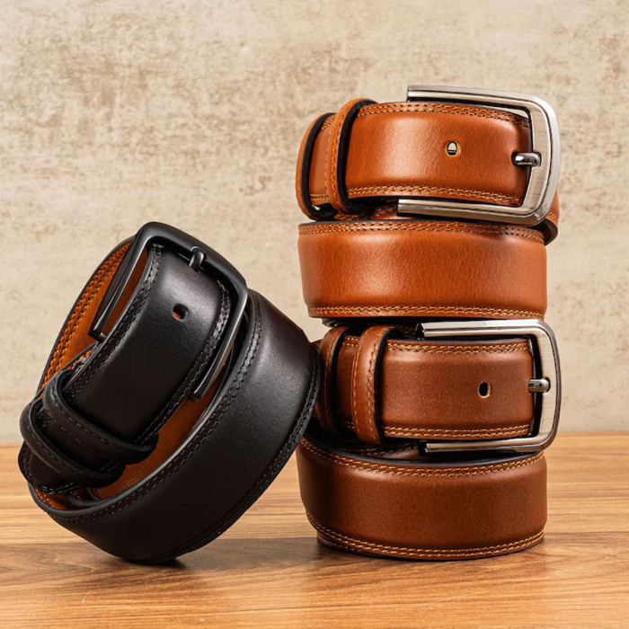 Handmade Brown Leather Belt