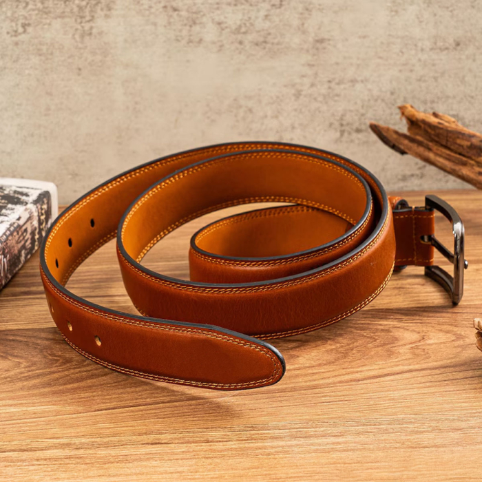 Handmade Brown Leather Belt