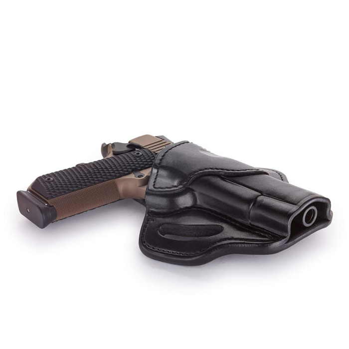 Polished Black Leather 1911 OWB Holster