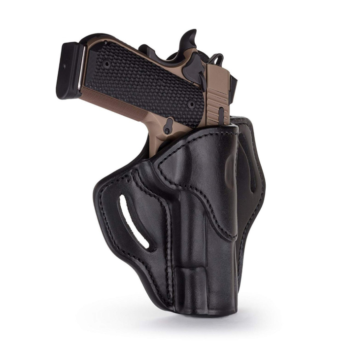 Polished Black Leather 1911 OWB Holster