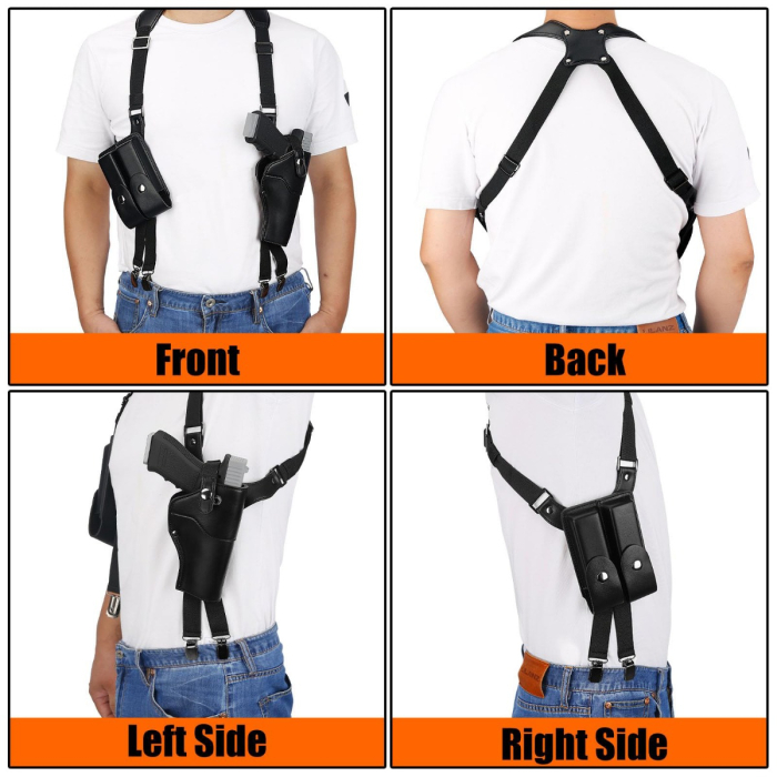 Polished Black Vertical Shoulder Holster