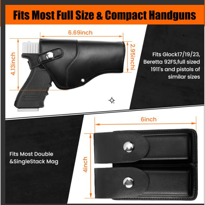 Polished Black Vertical Shoulder Holster