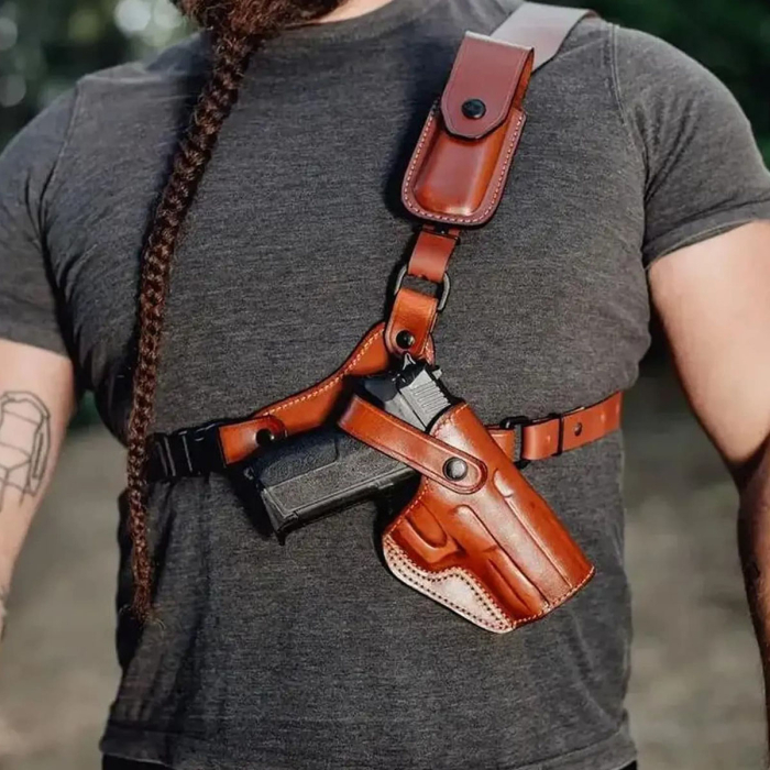 Brown Leather Alaskan Chest Holster