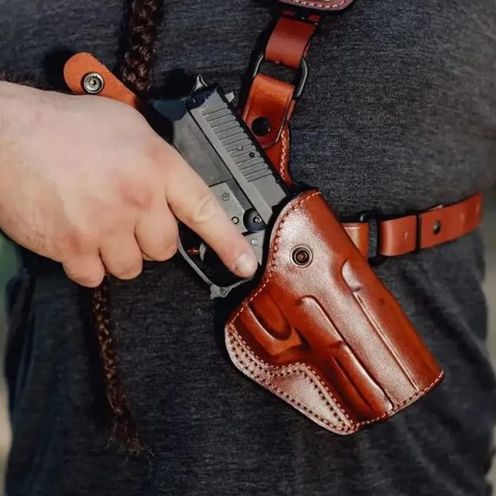Brown Leather Alaskan Chest Holster