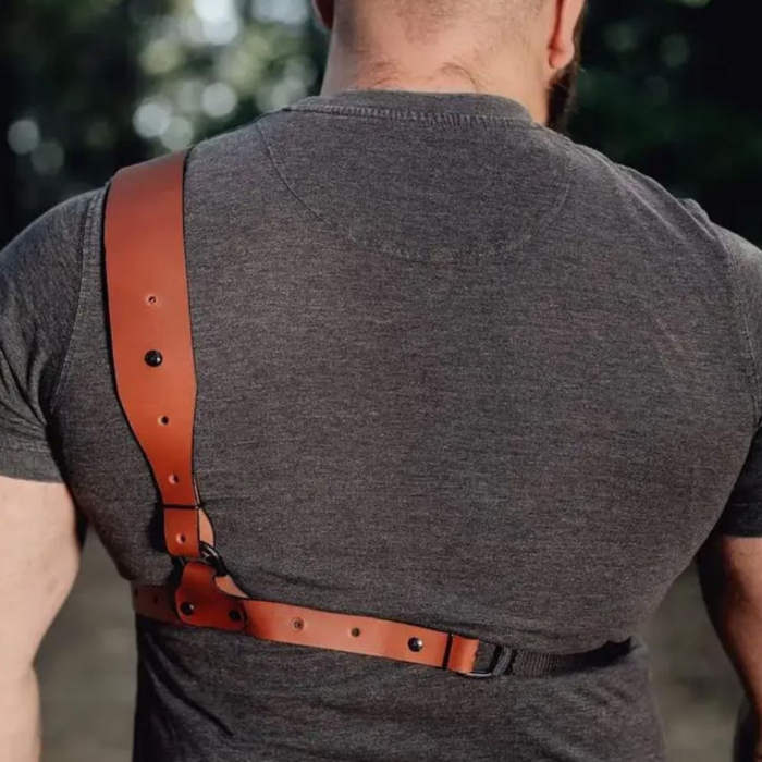 Brown Leather Alaskan Chest Holster
