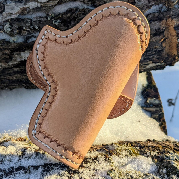 Premium Handcrafted Scalloped-Edge OWB Leather Holster