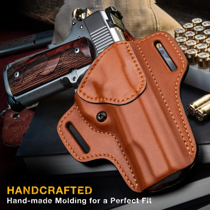 Premium Leather OWB Belt Holster For Full Size Pistol