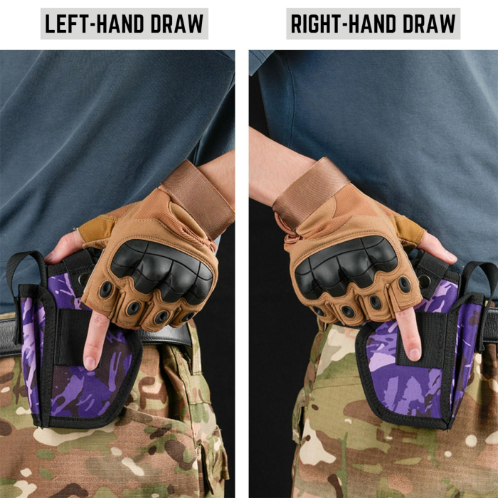 Purple Camouflage Nylon IWB OWB Holster With Mag Pouch