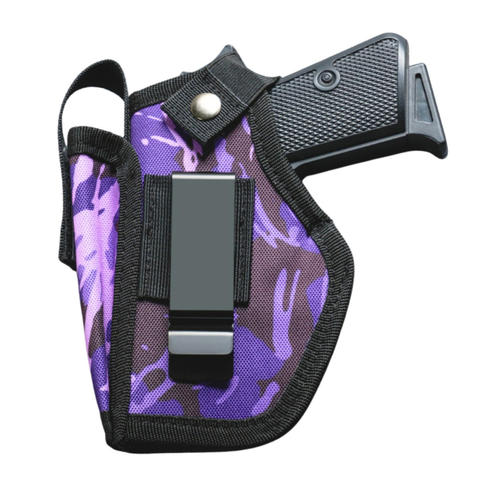 Purple Camouflage Nylon IWB OWB Holster With Mag Pouch