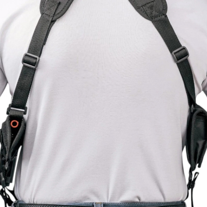 Black Nylon Horizontal Shoulder Holster – Mag Pouch