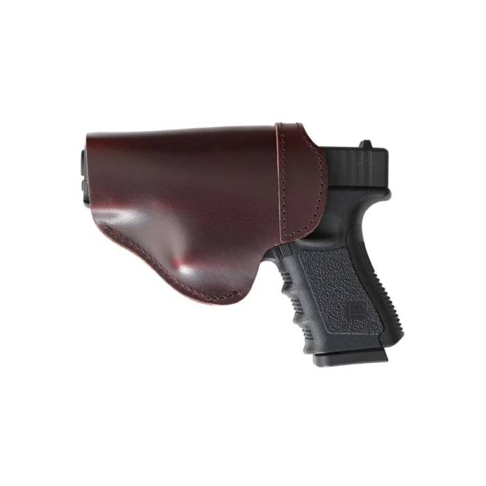 Burgundy Leather IWB Holster With Steel Clip