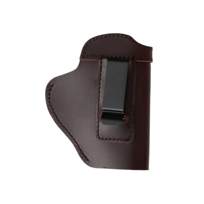 Burgundy Leather IWB Holster With Steel Clip
