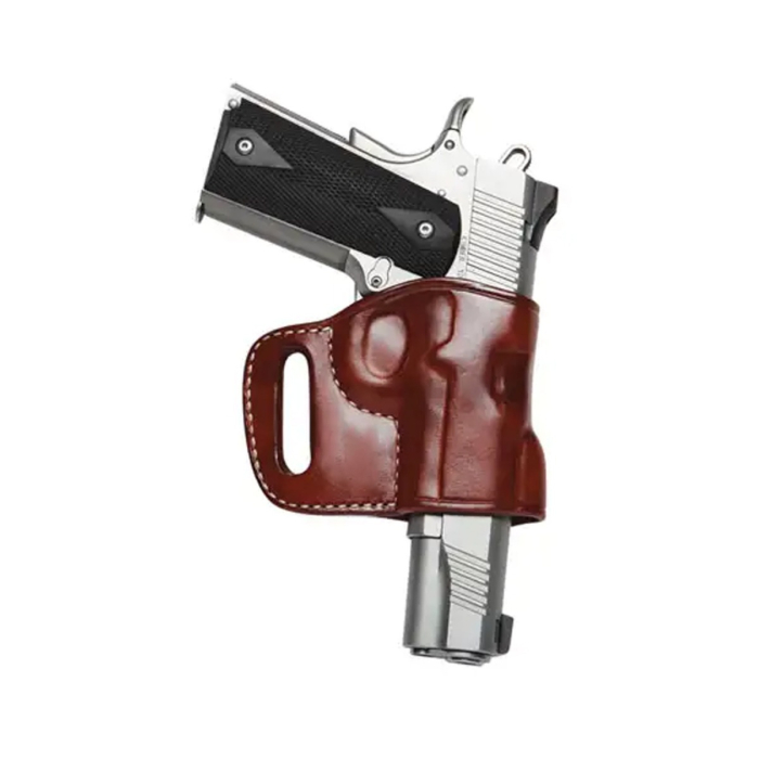 Russet Leather OWB Belt Holster For Compact Pistol