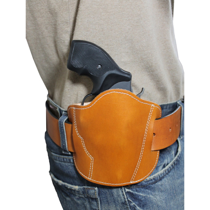 Saddle Tan Leather Pancake Belt Slide Holster