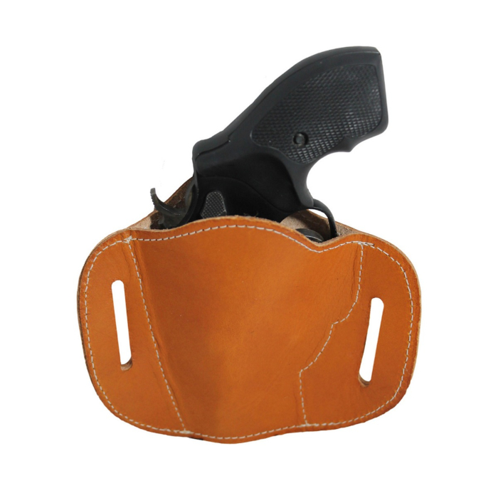 Saddle Tan Leather Pancake Belt Slide Holster