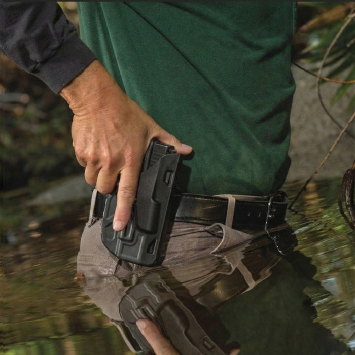 Outside the Waistband (OWB) Retention Holster with Paddle & Belt Loop