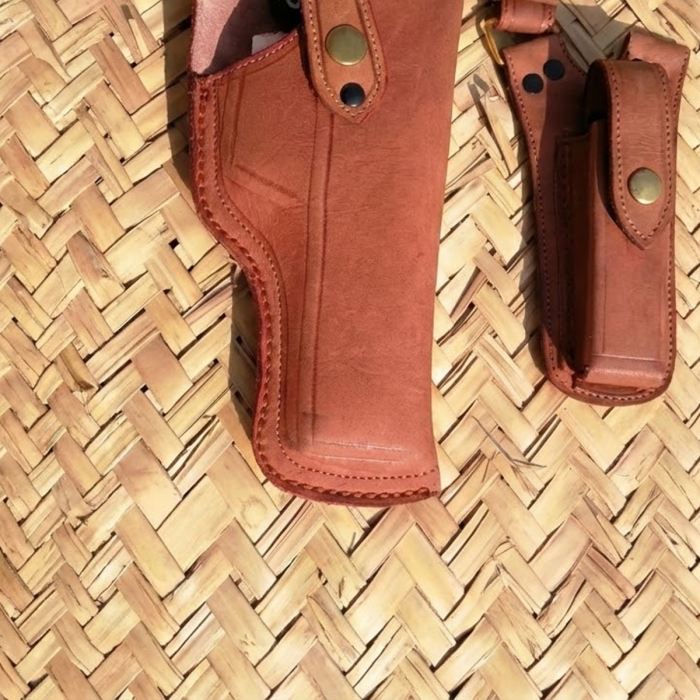 Leather Shoulder Holster for 9mm With Mag Pouches