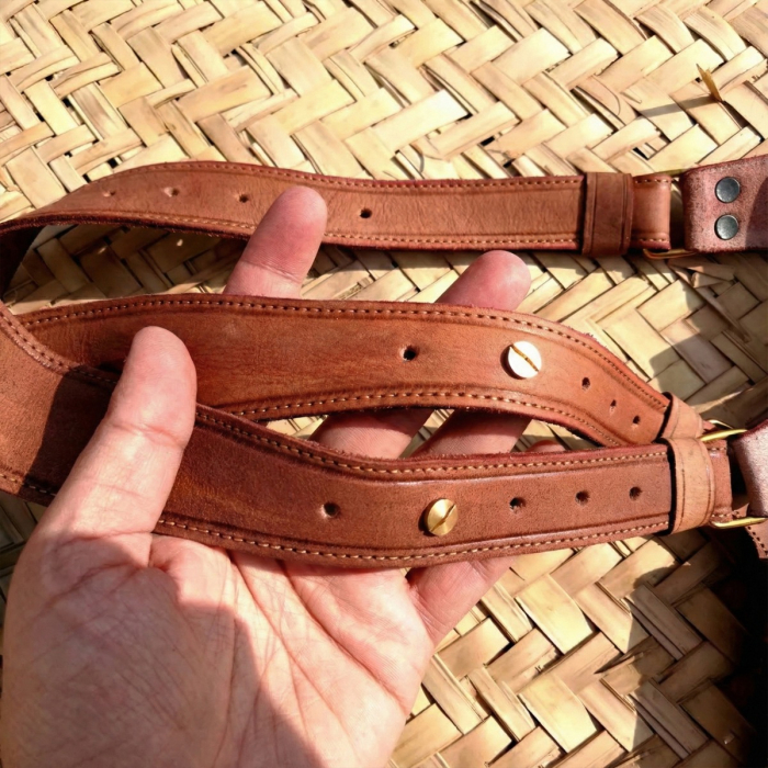 Leather Shoulder Holster for 9mm With Mag Pouches