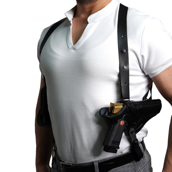 Black Miami Vice Shoulder Holster With Mag Pouch