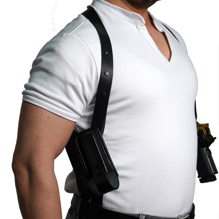 Black Miami Vice Shoulder Holster With Mag Pouch