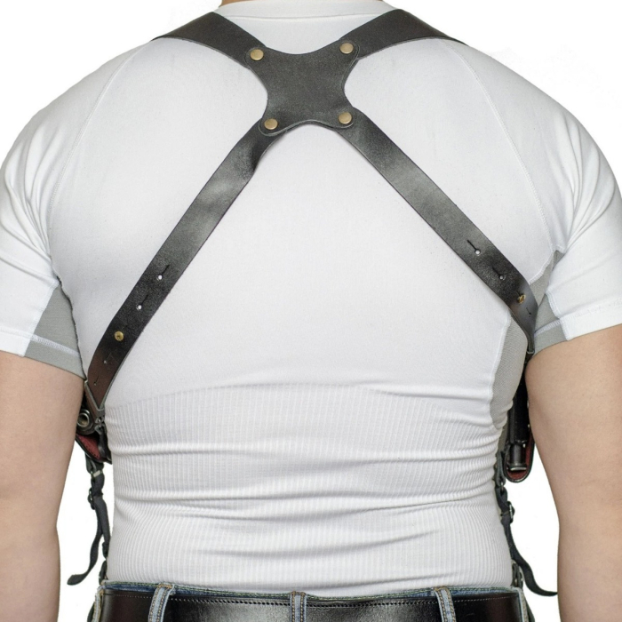 Black Leather Shoulder Holster for Makarov Pistol