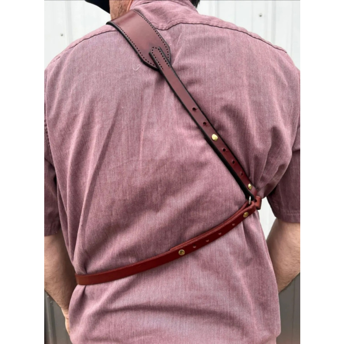 Single Action Revolver Leather Bandolier Sling Holster Custom Fit