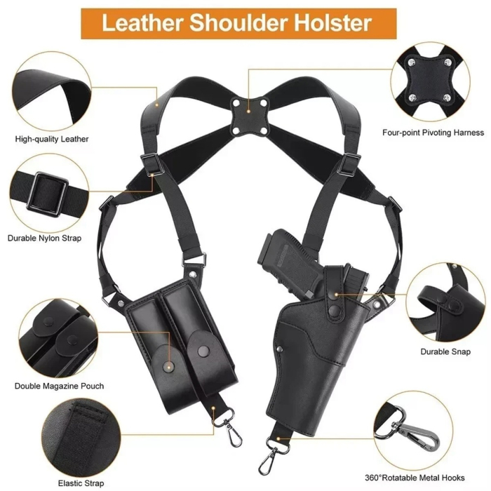 Tactical Concealed Gun Underarm Hidden Black Shoulder Holster