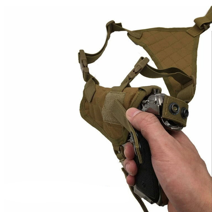 Brown Tactical Double Pistol Underarm Shoulder Holster
