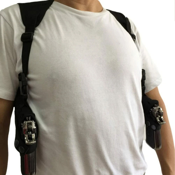 Black Tactical Double Pistol Underarm Shoulder Holster