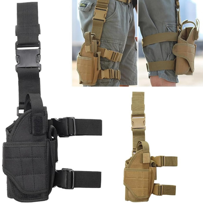 Tactical Nylon Drop Leg Holster with Adjustable Straps