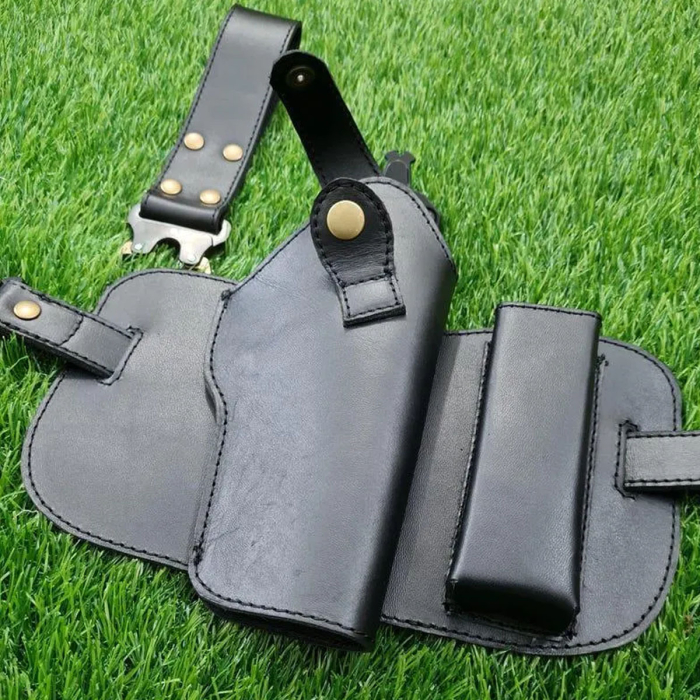 Tactical Leather Thigh Holster | Premium Genuine Leather Gun Holster