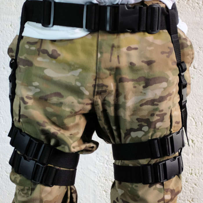 Tactical Twin Thigh Harness – Handcrafted Adjustable Straps for Adventurers & Survival Style