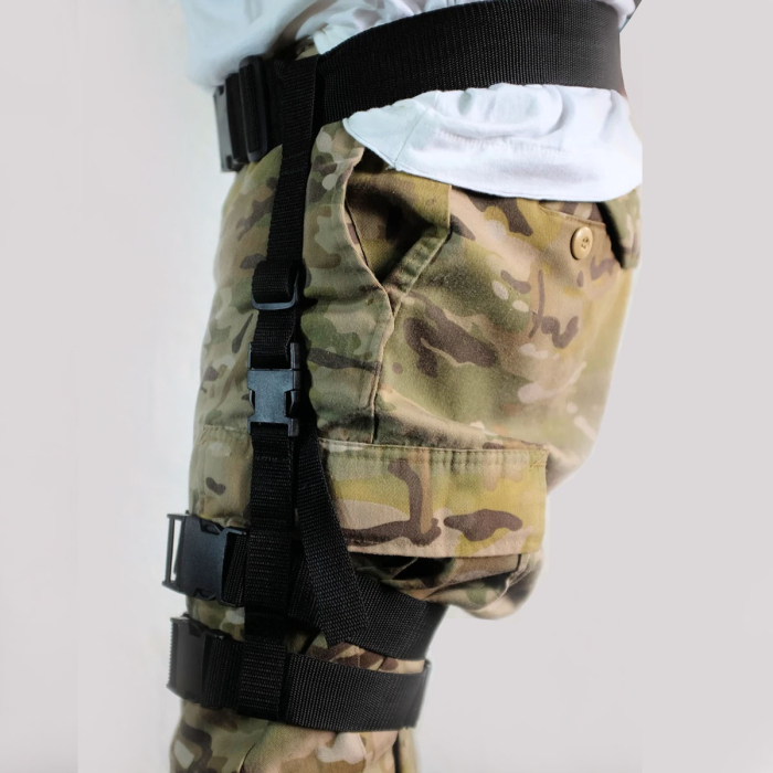 Tactical Twin Thigh Harness – Handcrafted Adjustable Straps for Adventurers & Survival Style