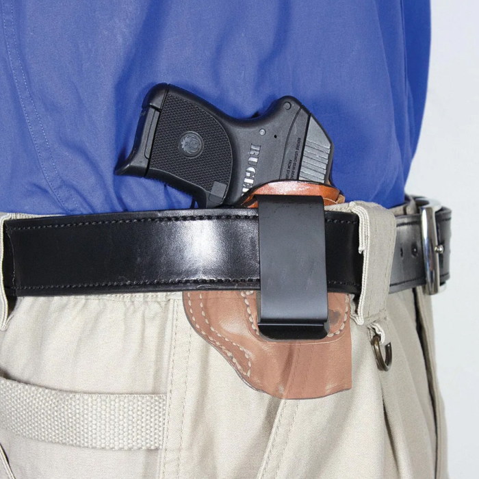 Tan Leather IWB Holster With Reinforced Top