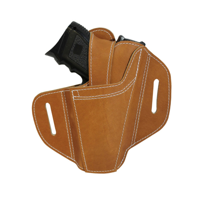 Tan Leather Ambidextrous Pancake Holster