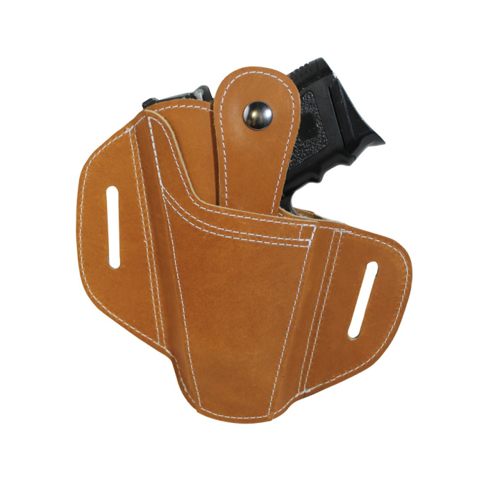 Tan Leather Ambidextrous Pancake Holster