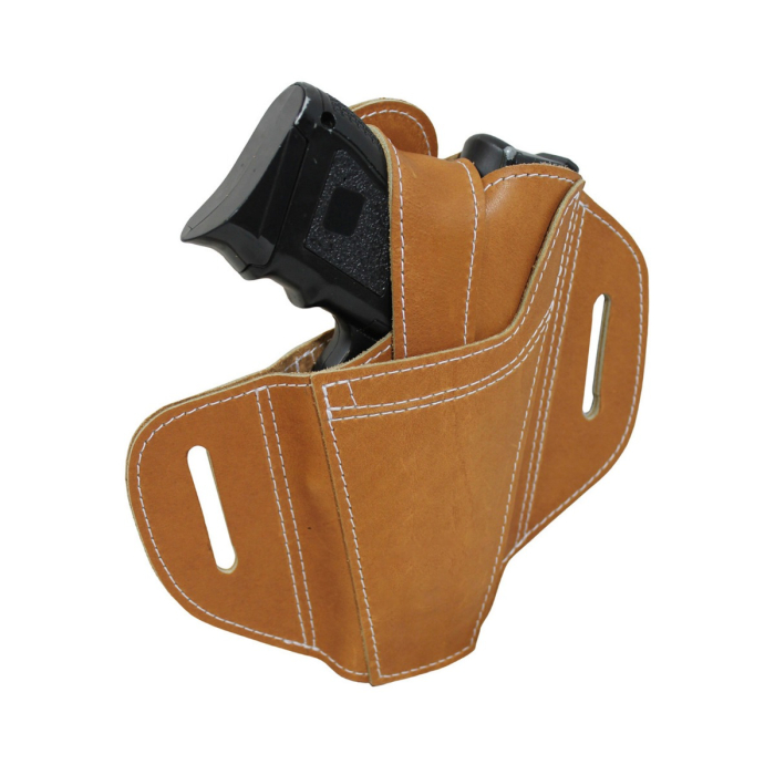 Tan Leather Ambidextrous Pancake Holster