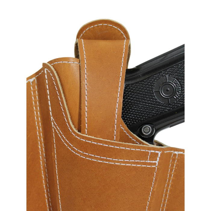 Tan Leather Ambidextrous Pancake Holster