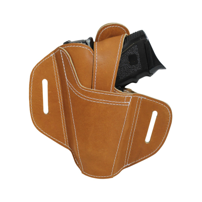 Tan Leather Ambidextrous Pancake Holster