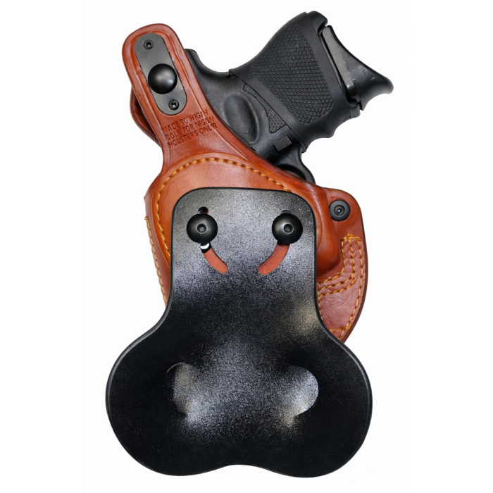 Tan Leather Paddle Holster With Thumb Break