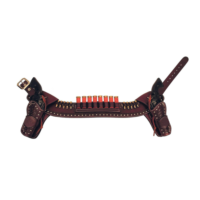 Tequila Ladies Rig – Leather Gun Belt with Double Holster | Open Top OWB Leather Western Holster