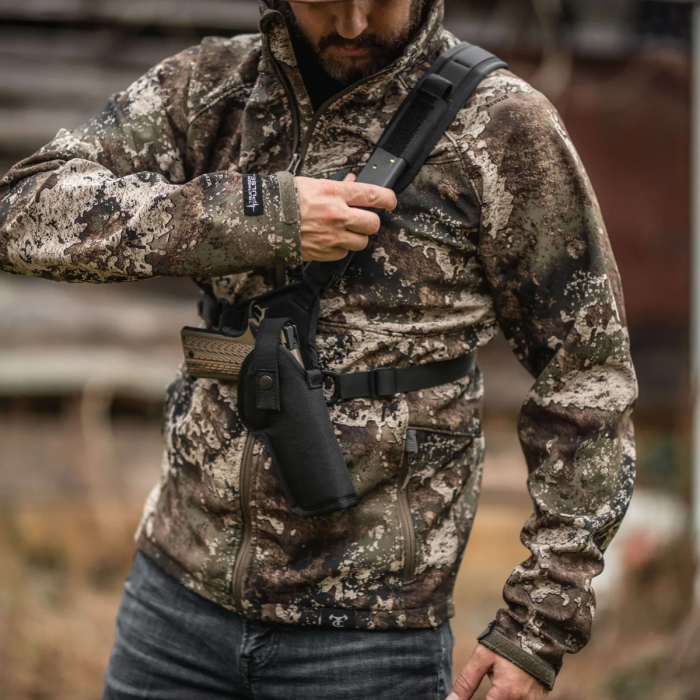 Black Nylon Outdoor Chest Carry Holster