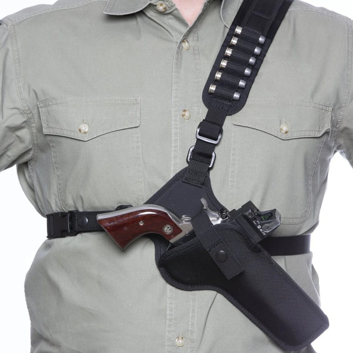 Black Nylon Outdoor Chest Carry Holster