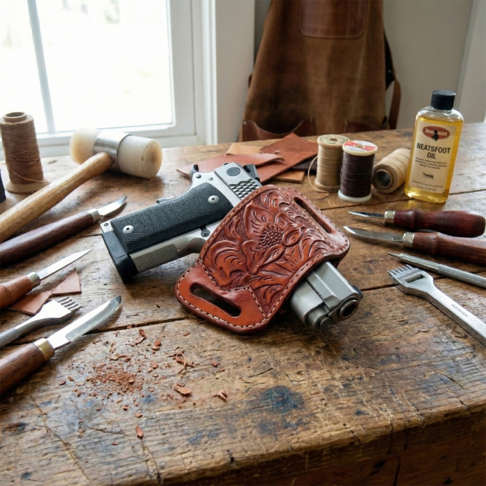 Ultra Compact Belt Slide Leather Holster