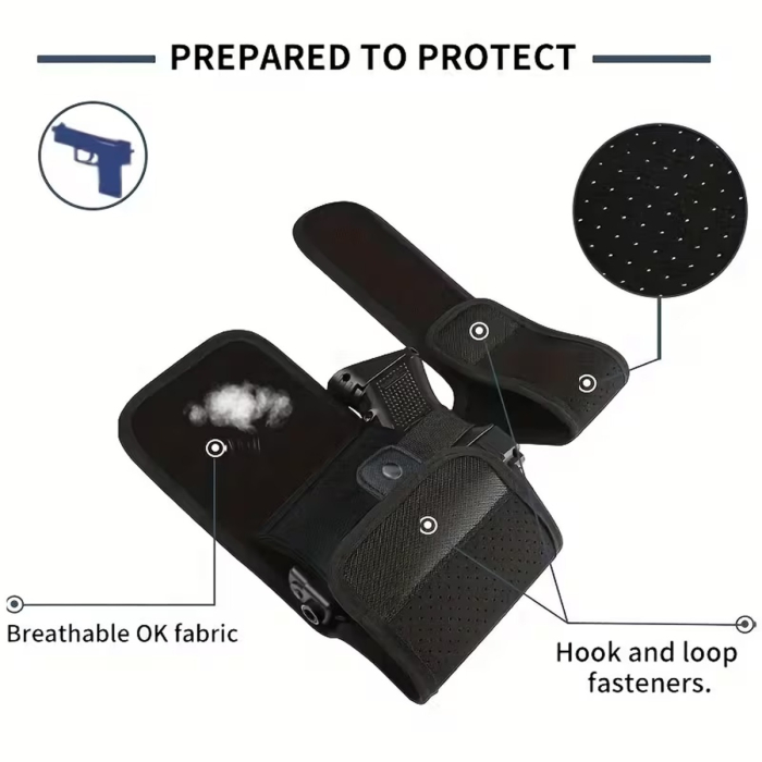 Elastic Ankle Holster with Magazine Pouch