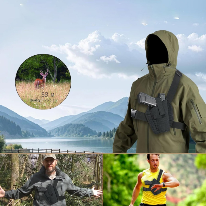 Black IBYADO Universal Chest Holster Harness