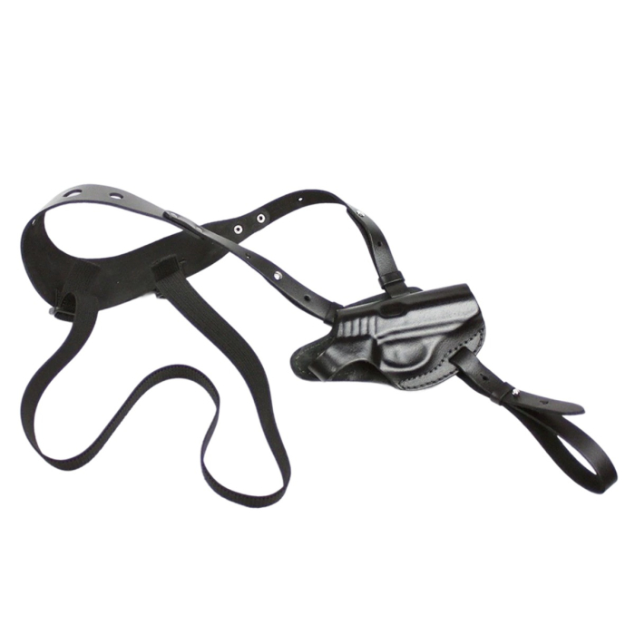 Black Leather Shoulder Holster Rig for Walther PPK / PPK-S