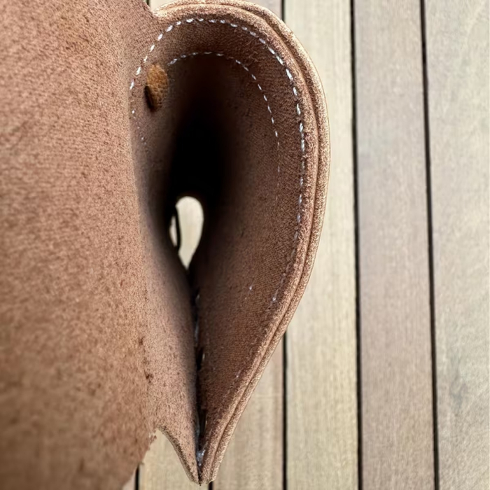 Western Leather Belt Holster with Decorative Flap