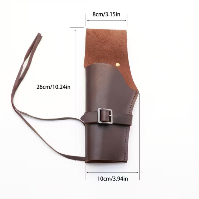 Western Leather Drop Leg Revolver Holster